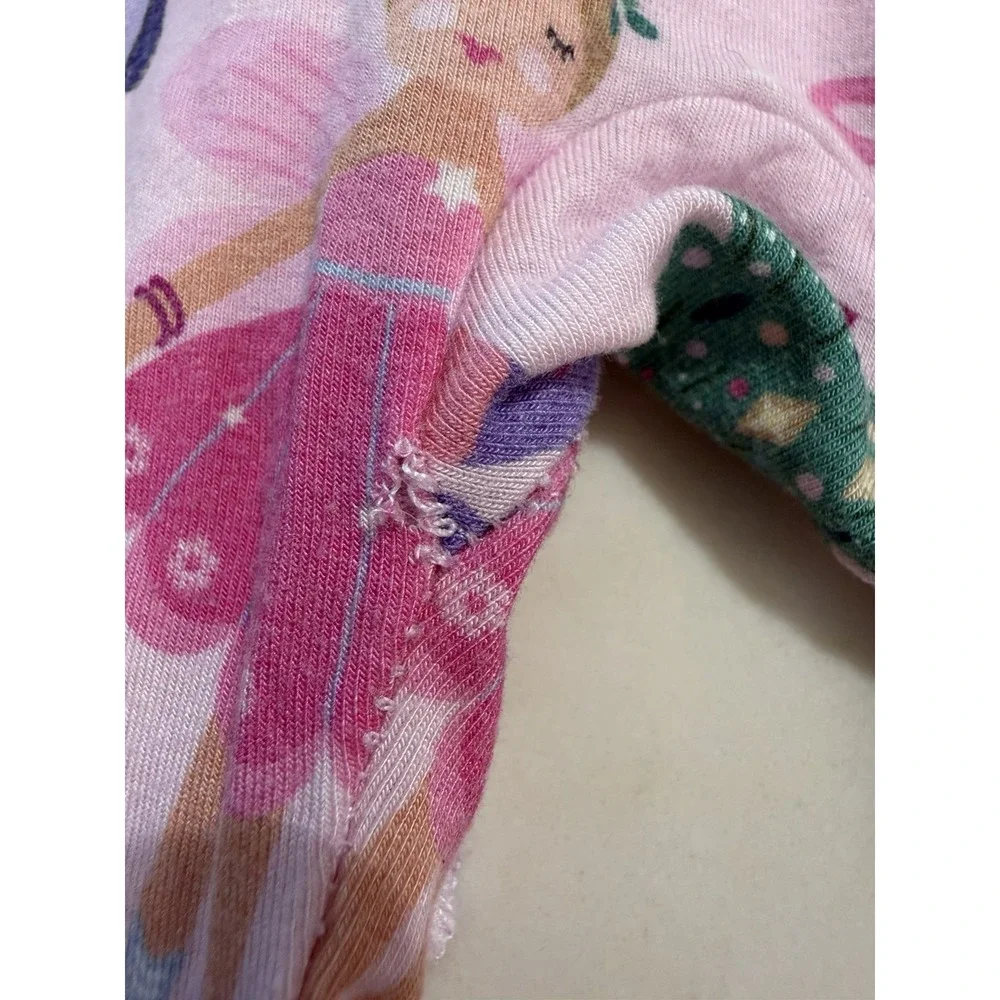 Bums Roses Lot of 2 Bamboo Ruffle Sleepers 12-18 Mo Nutcracker Butterfly Ballet